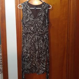 Animal print dress with pockets